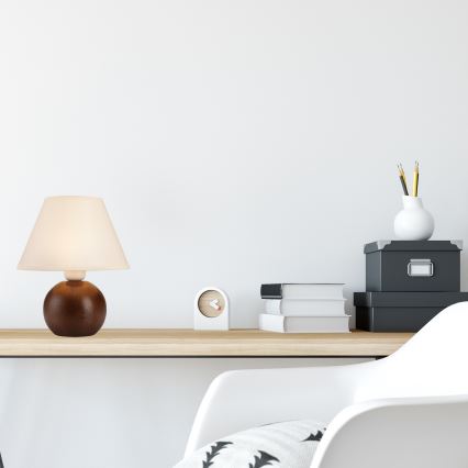 Tischlampe JUTA 1xE27/60W/230V Buche