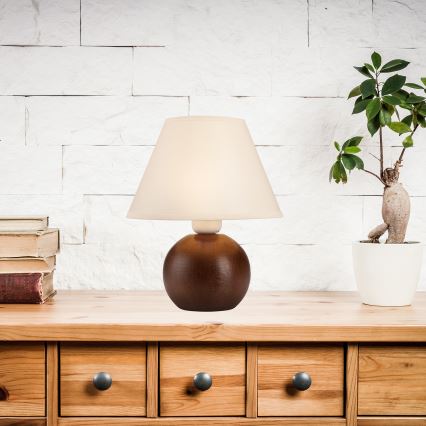 Tischlampe JUTA 1xE27/60W/230V Buche