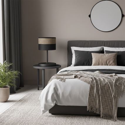 Tischlampe KARBON 1xE27/15W/230V schwarz/braun