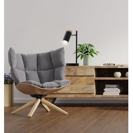 Tischlampe LAGOS 1xGU10/15W/230V schwarz/braun