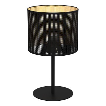 Tischlampe LOFT SHADE 1xE27/60W/230V Durchmesser 18 cm schwarz/golden