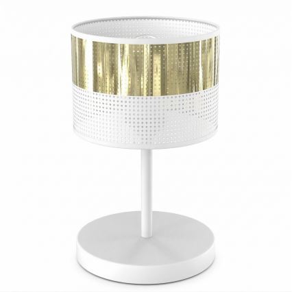 Tischlampe LUX 1xE27/15W/230V weiß/gold