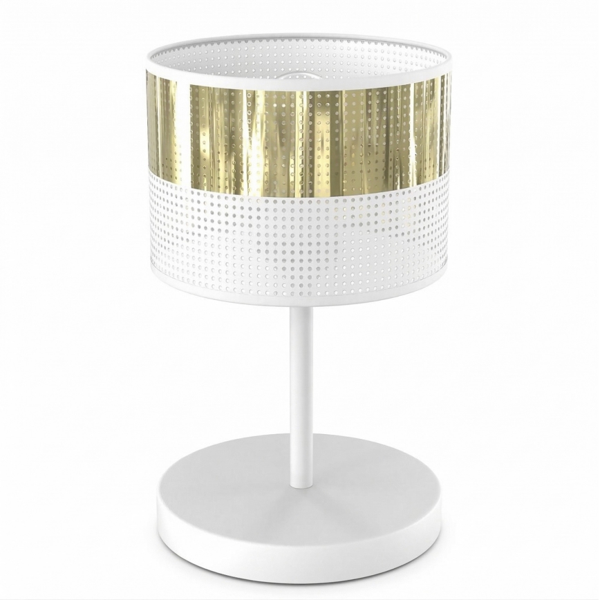 Tischlampe LUX 1xE27/15W/230V weiß/gold