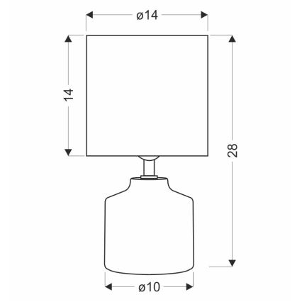 Tischlampe MINOS 1xE14/40W/230V braun/weiß