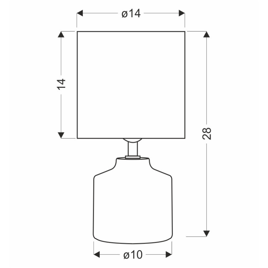 Tischlampe MINOS 1xE14/40W/230V braun/weiß