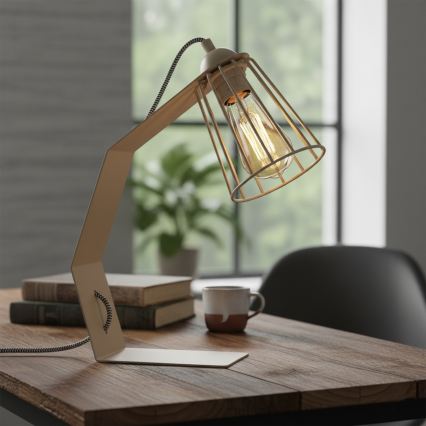 Tischlampe NANDO 1xE27/15W/230V beige