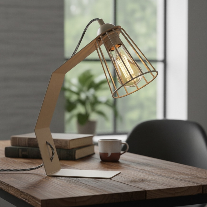 Tischlampe NANDO 1xE27/15W/230V beige