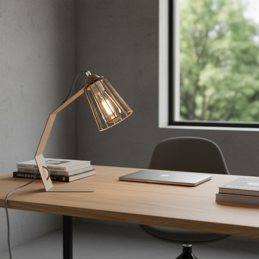Tischlampe NANDO 1xE27/15W/230V beige