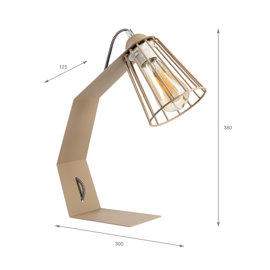 Tischlampe NANDO 1xE27/15W/230V beige