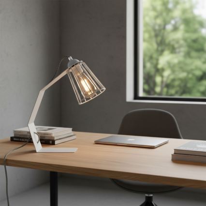 Tischlampe NANDO 1xE27/15W/230V weiß