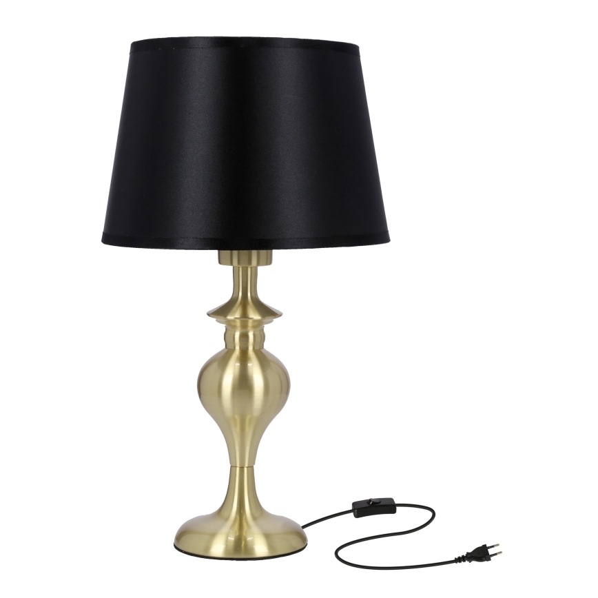 Tischlampe PRIMA GOLD 1xE27/60W/230V schwarz/golden