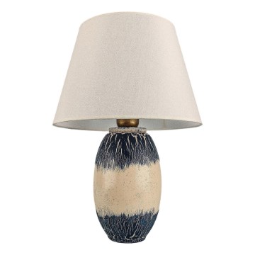 Tischlampe RAMZES 1xE27/40W/230V beige/blau