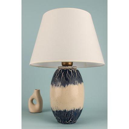 Tischlampe RAMZES 1xE27/40W/230V beige/blau