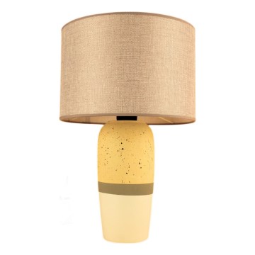 Tischlampe RAMZES 1xE27/40W/230V beige/gelb