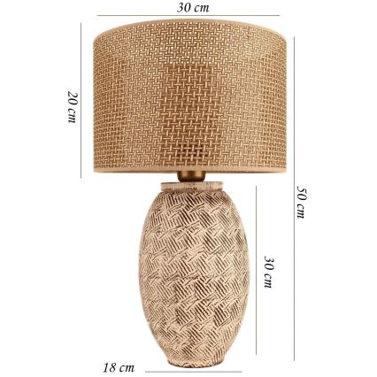 Tischlampe RAMZES 1xE27/40W/230V beige