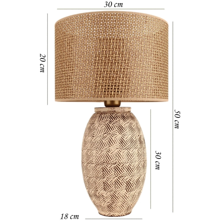 Tischlampe RAMZES 1xE27/40W/230V beige