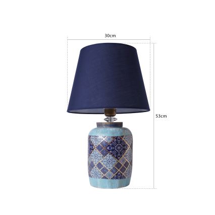 Tischlampe RAMZES 1xE27/40W/230V blau