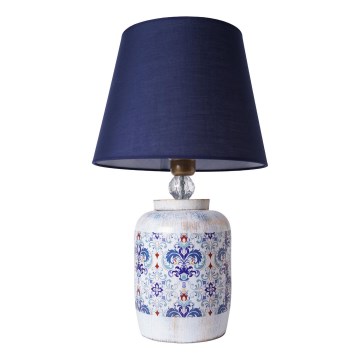 Tischlampe RAMZES 1xE27/40W/230V blau/weiß