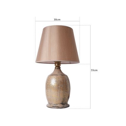 Tischlampe RAMZES 1xE27/40W/230V braun