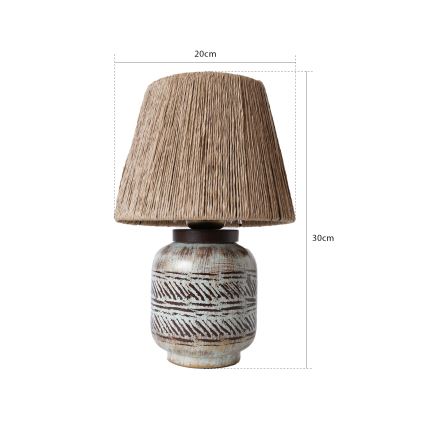 Tischlampe RAMZES 1xE27/40W/230V braun