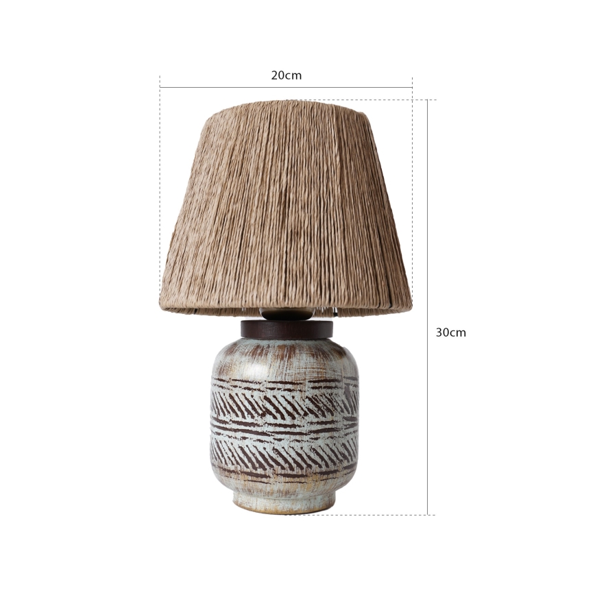 Tischlampe RAMZES 1xE27/40W/230V braun