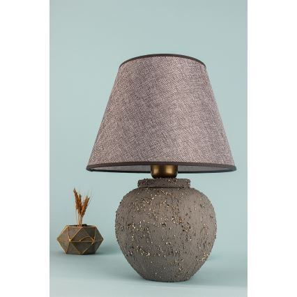 Tischlampe RAMZES 1xE27/40W/230V braun