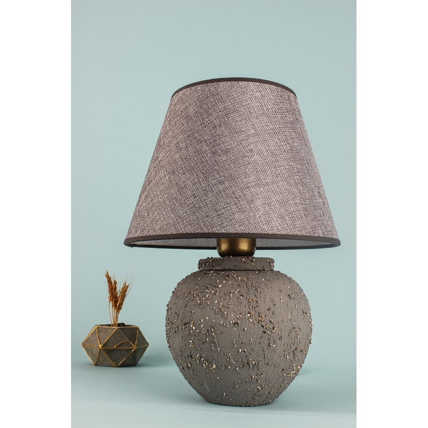 Tischlampe RAMZES 1xE27/40W/230V braun