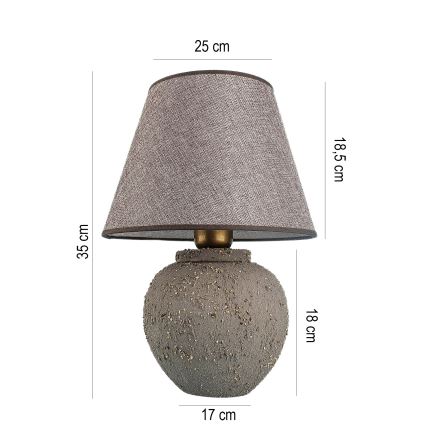 Tischlampe RAMZES 1xE27/40W/230V braun