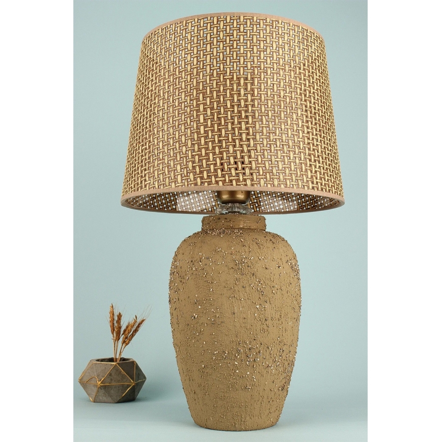 Tischlampe RAMZES 1xE27/40W/230V braun