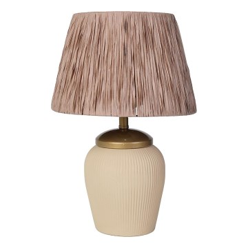 Tischlampe RAMZES 1xE27/40W/230V creme/braun