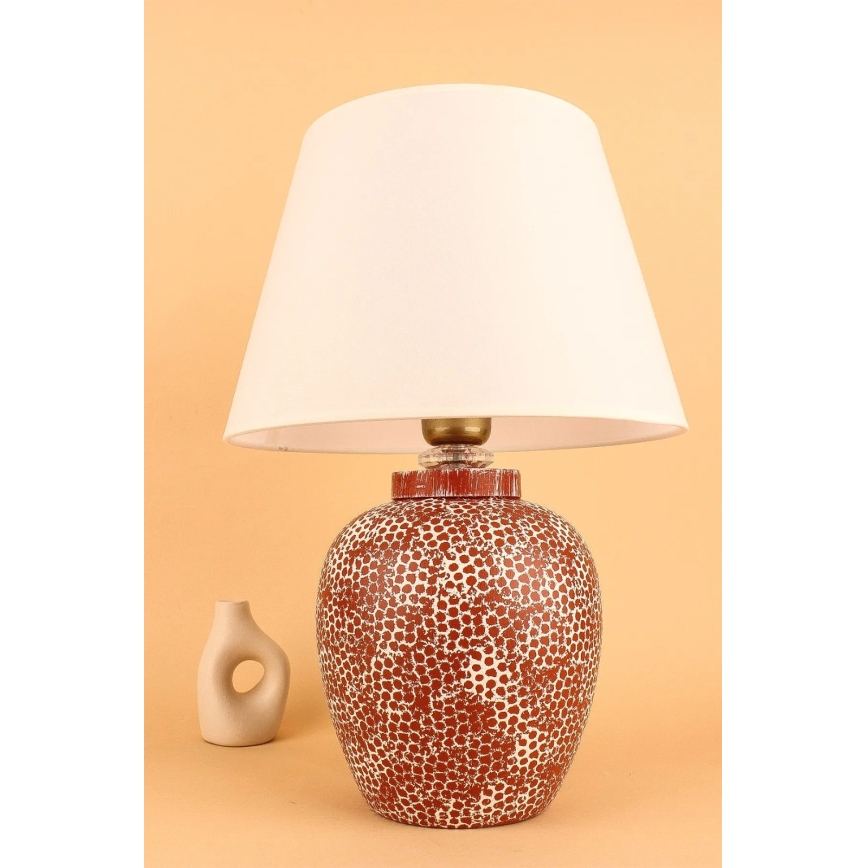Tischlampe RAMZES 1xE27/40W/230V creme/rot