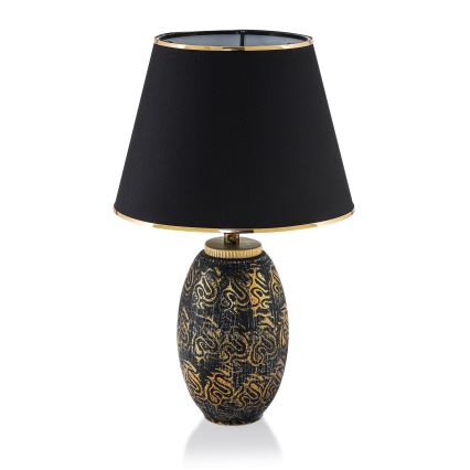 Tischlampe RAMZES 1xE27/40W/230V schwarz/gold