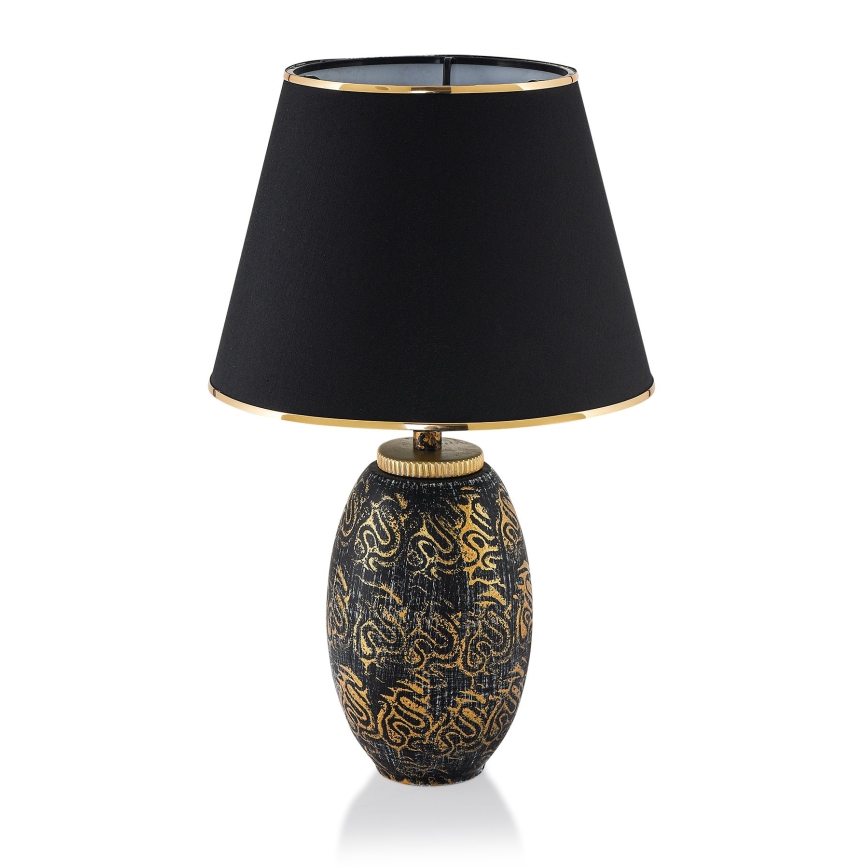 Tischlampe RAMZES 1xE27/40W/230V schwarz/gold