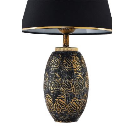 Tischlampe RAMZES 1xE27/40W/230V schwarz/gold