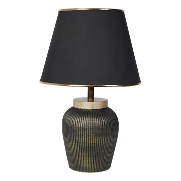 Tischlampe RAMZES 1xE27/40W/230V schwarz/gold