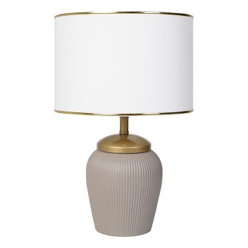 Tischlampe RAMZES 1xE27/40W/230V weiß/beige