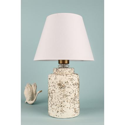 Tischlampe RAMZES 1xE27/40W/230V weiß/beige
