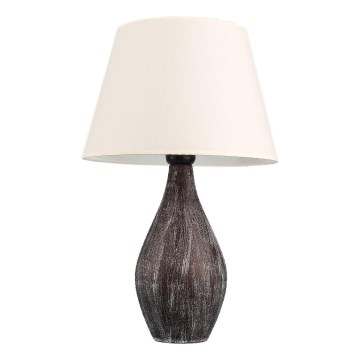Tischlampe RAMZES 1xE27/40W/230V weiß/braun