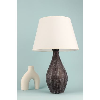 Tischlampe RAMZES 1xE27/40W/230V weiß/braun