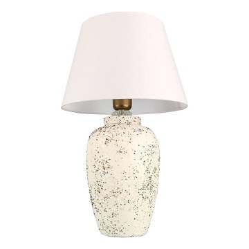 Tischlampe RAMZES 1xE27/40W/230V weiß/cremefarben