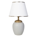 Tischlampe RAMZES 1xE27/40W/230V weiß/grau