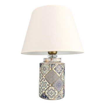 Tischlampe RAMZES 1xE27/40W/230V weiß/grau