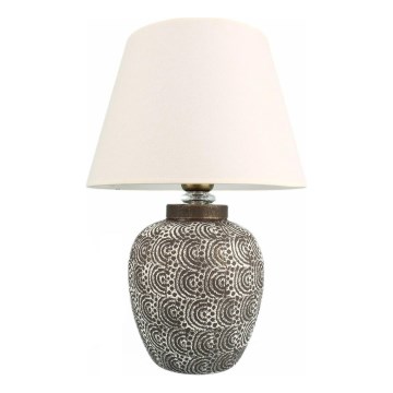 Tischlampe RAMZES 1xE27/40W/230V weiß/grau