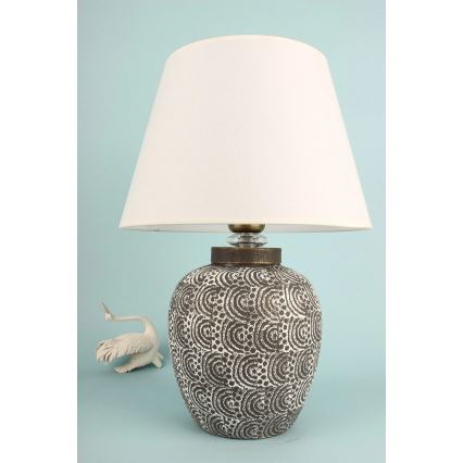 Tischlampe RAMZES 1xE27/40W/230V weiß/grau