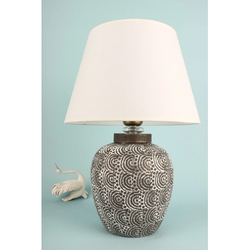 Tischlampe RAMZES 1xE27/40W/230V weiß/grau