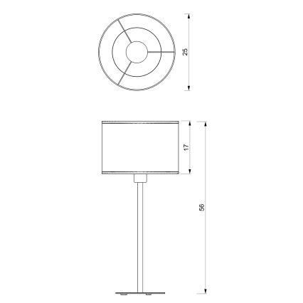 Tischlampe RATTAN 1xE27/60W/230V Durchmesser 25 cm Rattan