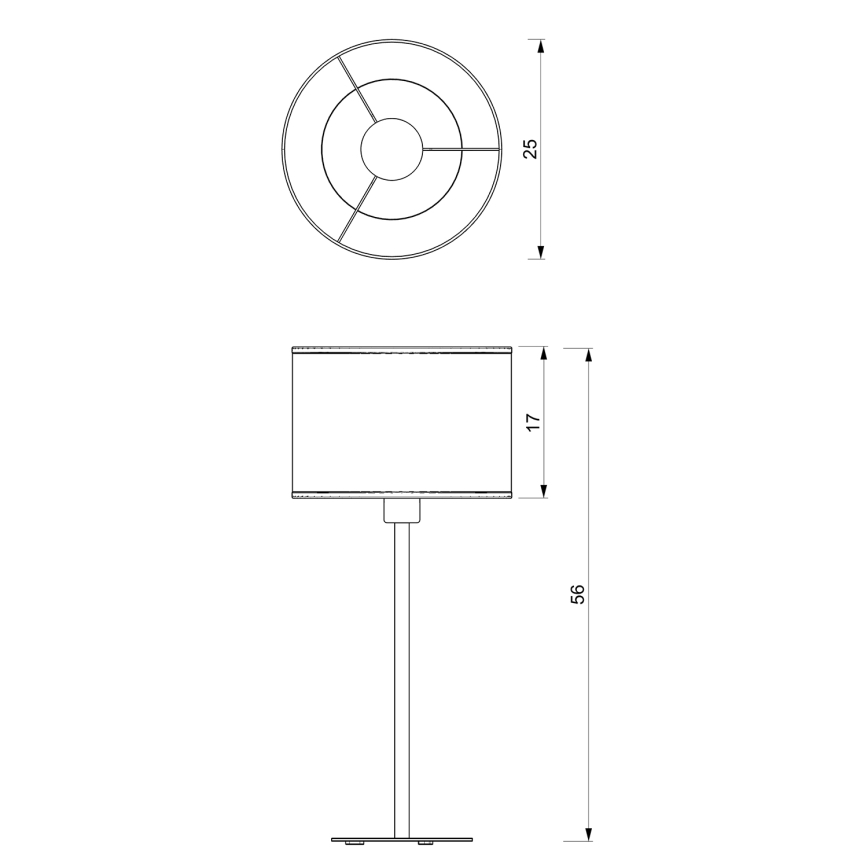 Tischlampe RATTAN 1xE27/60W/230V Durchmesser 25 cm Rattan