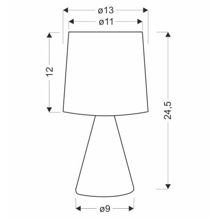 Tischlampe SATTI 1xE14/40W/230V grün