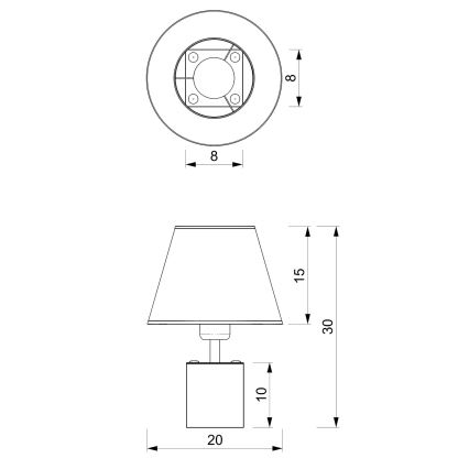 Tischlampe SODER 1xE27/60W/230V