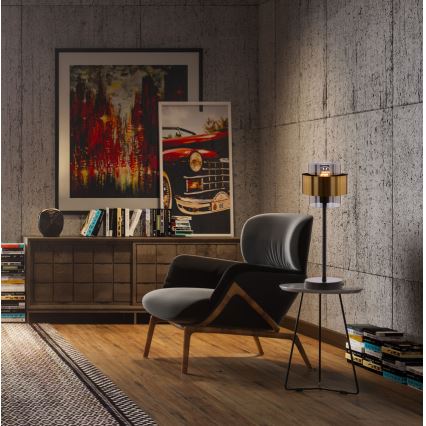 Tischlampe SPIEGA 1xE27/60W/230V golden/schwarz